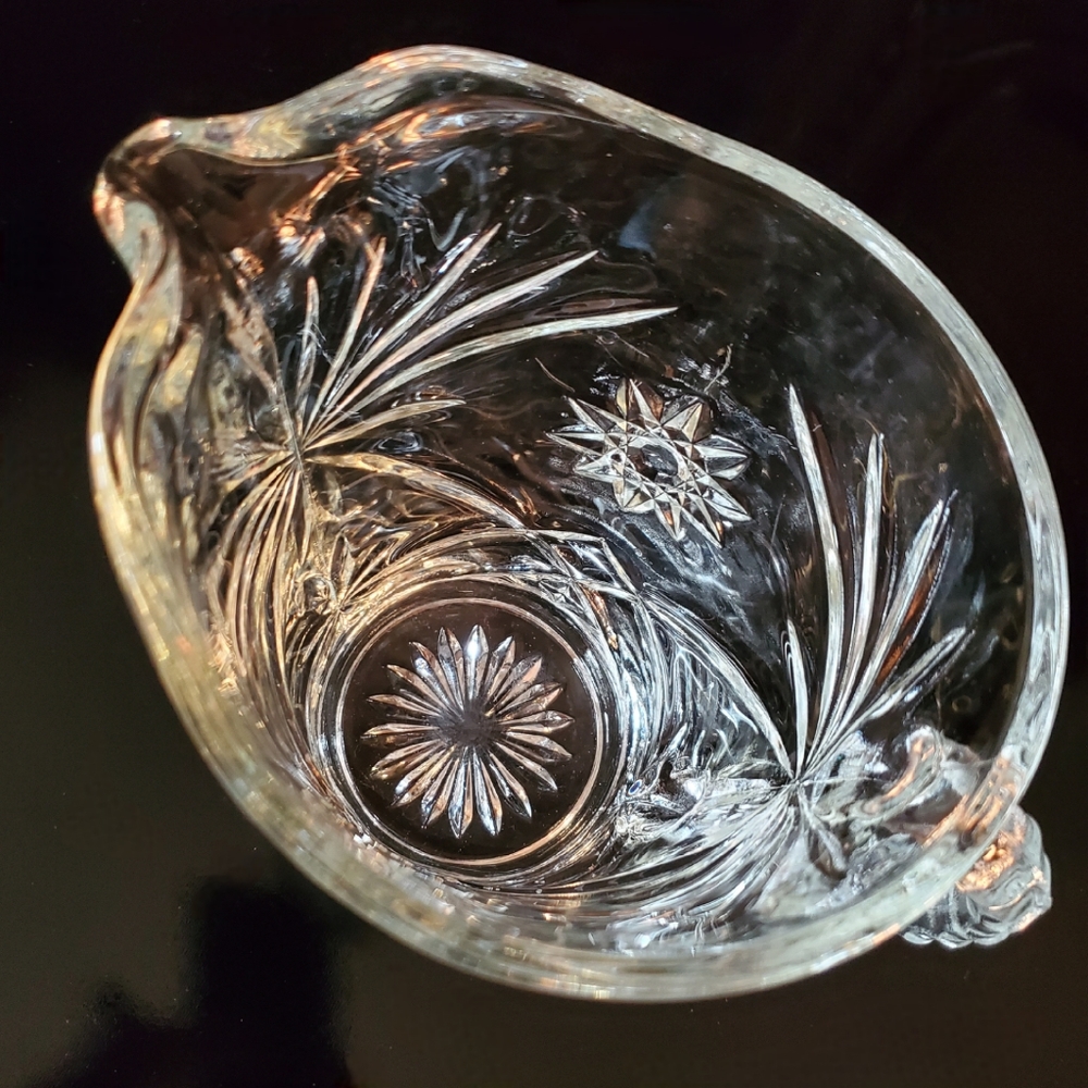 54oz "Prescut AKA Star Of David" Thick Pressed Glass Pitcher by Anchor Hocking - Picture 8 of 16